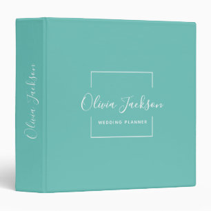 Classeur Script minimaliste moderne Turquoise