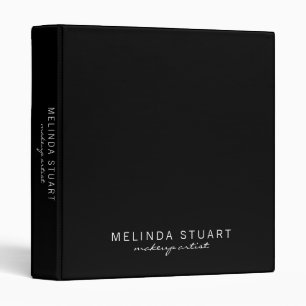 Classeur Script moderne professionnel noir et blanc