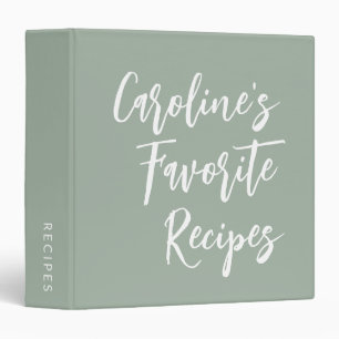 Classeur Script personnalisé Lettrage de recette moderne