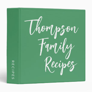 Classeur Script personnalisé Recettes familiales modernes K