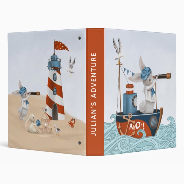 Classeur "Sea Adventures" Nautique bébé garçon (Arrière-plan)