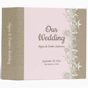 Classeur Sea Garland Beach Wedding Blush