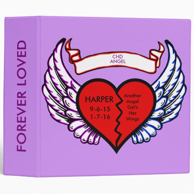 Classeur Sensibilisation aux déficiences cardiaques congéni (Devant/Côté)