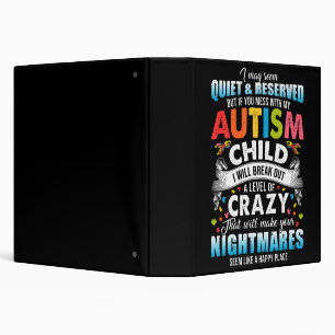 Classeur Sensibilisation sur l'autisme autistique Pièces Fi
