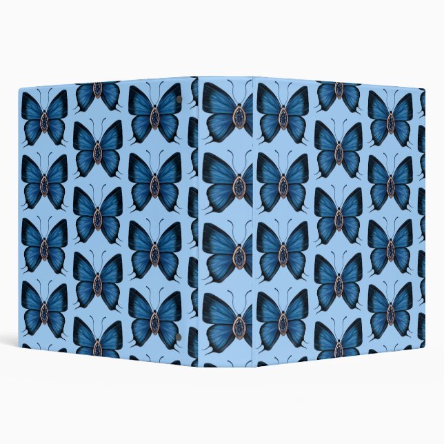 Classeur Septembre Motif papillon bleu saphir de naissance (Arrière-plan)