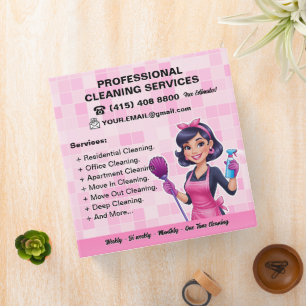Classeur Service De Nettoyage De La Maison De La Dame Rose
