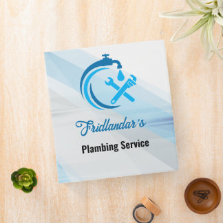 Classeur Service de plomberie Logo goutte d'eau bleue Plomb