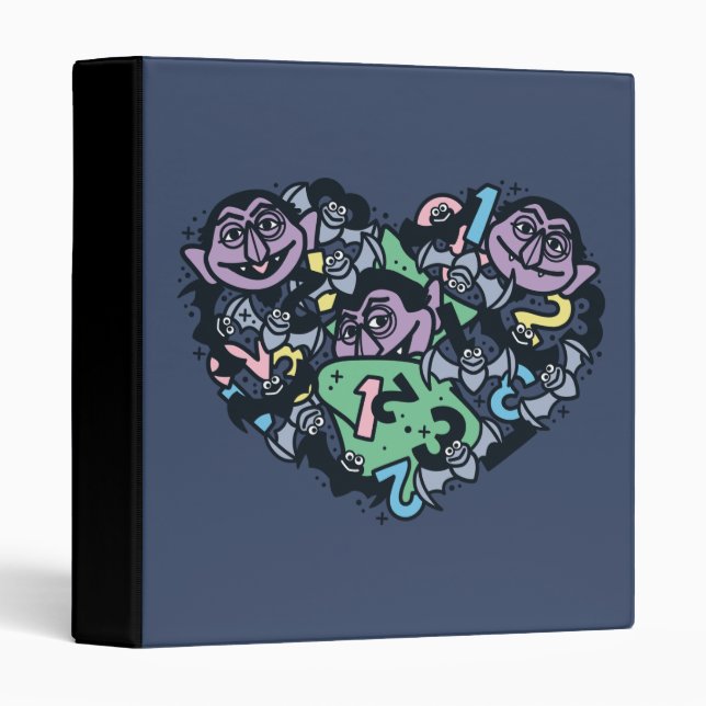 Classeur Sésame Sésame | Comte von Count Doodle Heart (Devant/Côté)