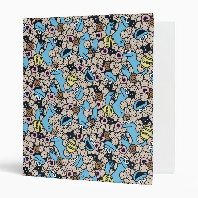 Classeur Sésame Sésame | Cookie Monster Doodle Motif (Devant/intérieur)
