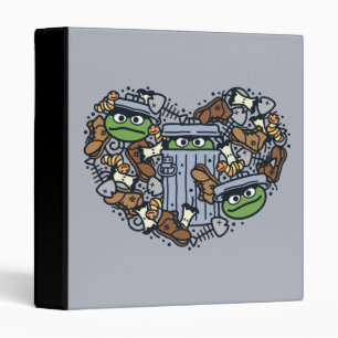 Classeur Sésame Sésame   Oscar the Grouch Doodle Heart