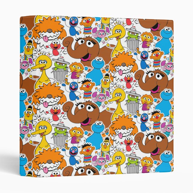 Classeur Sesame Street Pals Doodley Motif (Devant/Côté)