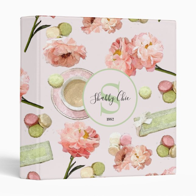 Classeur Set de Trendy Shabby Chic (Devant/Côté)