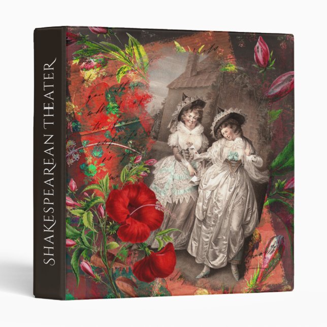 Classeur Shakespeare Merry Wives of Windsor Elegant Collage (Devant/Côté)