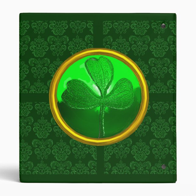 CLASSEUR SHAMROCK DAMASK / COEUR CÉLTIQUE DE SAINT PATRICK (Dos)