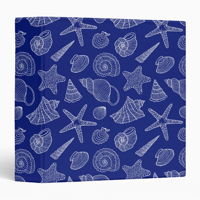 Classeur Shell bleu lumineux modèlent (Devant/Côté)