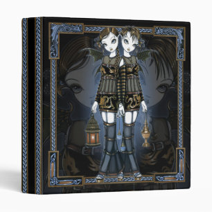 Classeur "Sienna & Celeste" Dragon Twin Fairies Art Classeu