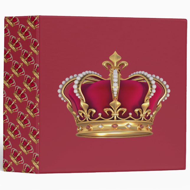 Classeur Signature Avery 2" Classeur/Couronnes rouge et or (Devant/Côté)