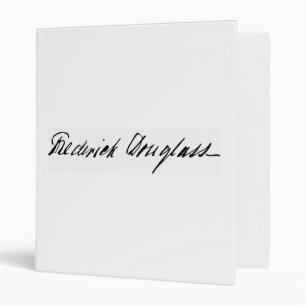 Classeur Signature d'abolitionniste Frederick Douglass