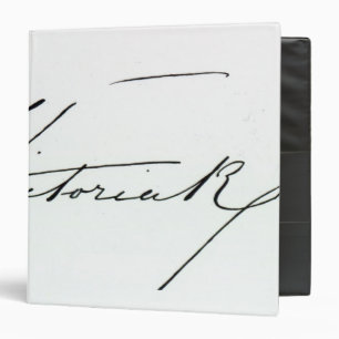 Classeur Signature de la Reine Victoria (à l'encre sur le