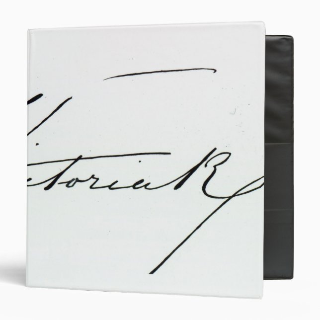 Classeur Signature de la Reine Victoria (à l'encre sur le (Devant/Intérieur)