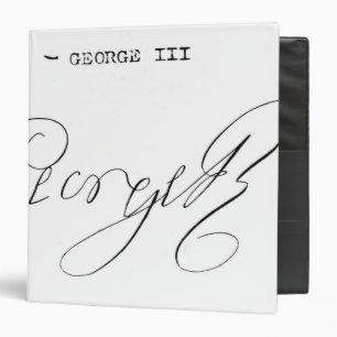 Classeur Signature du Roi George III