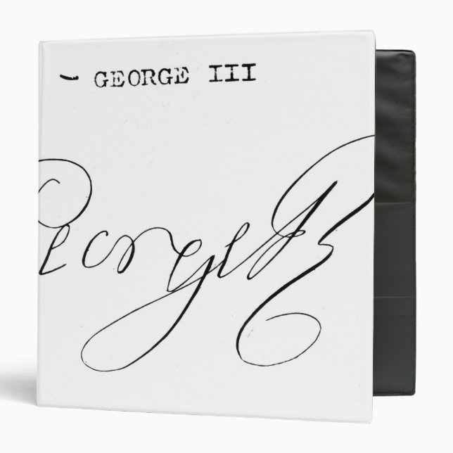 Classeur Signature du Roi George III (Devant/Intérieur)