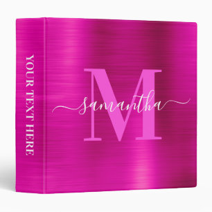 Classeur Signature Monogramme Pink Chaud Foil