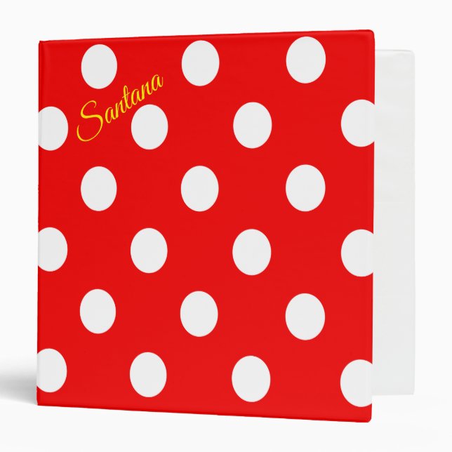 Classeur signature Red Polka point (Devant/Intérieur)