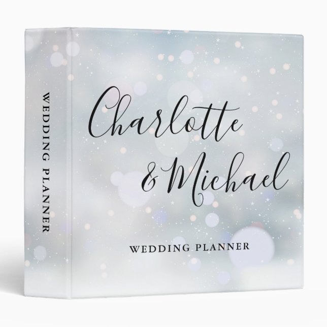 Classeur Signature Script hiver Frost Wedding planner (Devant/Côté)