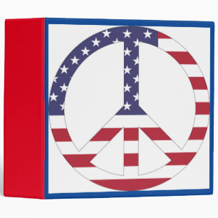 CLASSEUR SIGNE DE PAIX DU DRAPEAU AMÉRICAIN