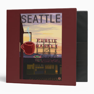 Classeur Signe du marché d'endroit de SeattlePike et vue de