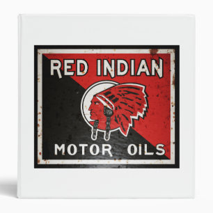 Classeur Signe indien rouge d'huile de moteur. Version
