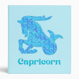 Classeur SIGNE Zodiaque pour Capricorne en Turquoise et Ble