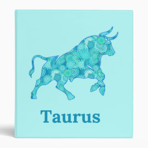 Classeur Signe zodiaque pour Taurus dans les nuances de ble