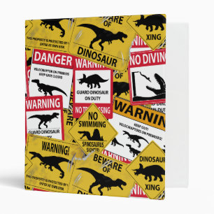 Classeur Signes de précaution de dinosaure