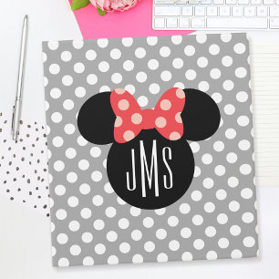 Classeur Silhouette de tête personnalisée Minnie à pois