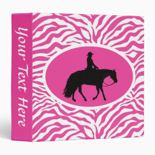 Classeur Silhouette du Cheval de plaisance de l'Ouest noir