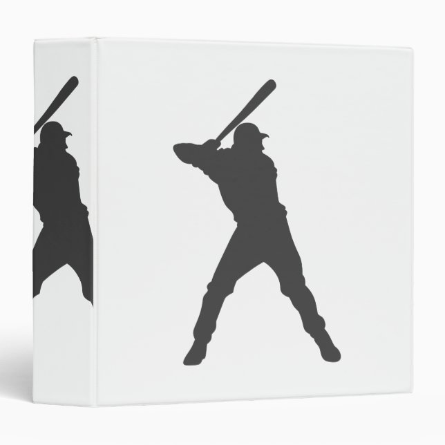 Classeur Silhouette du joueur de baseball (Devant/Côté)