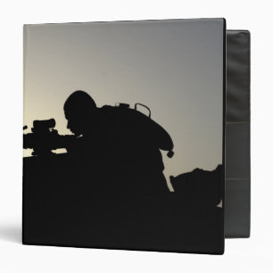 Classeur Silhouette d'un artilleur d'arme automatique de