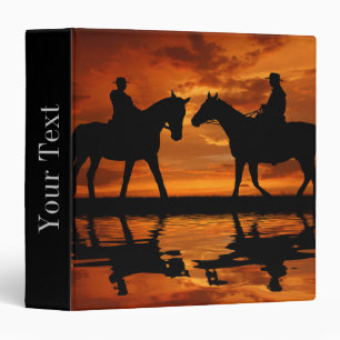 Classeur Silhouette occidentale de cowboy d'équitation de