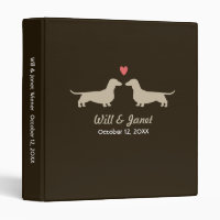 Silhouettes de teckel avec le coeur et le texte