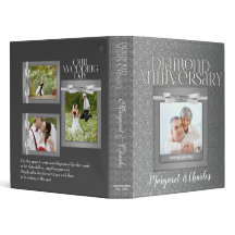 Silver 60th Diamond Anniversary Photo Scrapbook