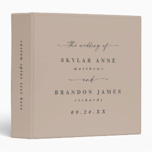 Classeur Simple couleur solide Taupe Beige Mariage Album ph
