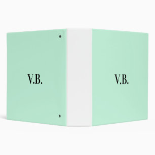 Classeur Simple couleur unie ajouter nom texte monogramme