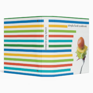 Classeur simple de livre de cuisine de nourriture