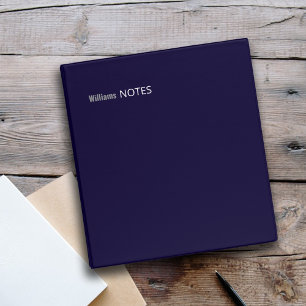 Classeur simple et moderne en bleu foncé pour note