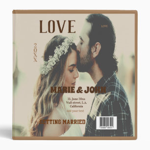 Classeur simple minimum pour se marier couverture du magazi