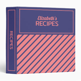 Classeur Simple moderne Midnight Blue Light Coral Grandes