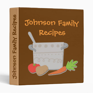 Classeur simple personnalisable de recette de