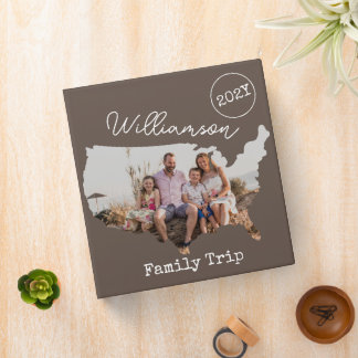 Classeur Simple Vacances en famille Photo USA Outline Road